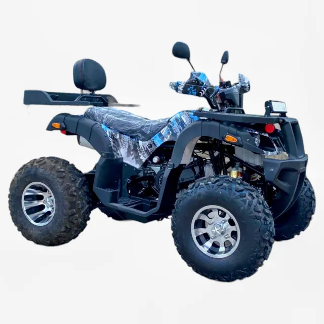 Бензиново ATV MaxMotors 200cc Grizzly PRO с LED bar - Blue Camouflage