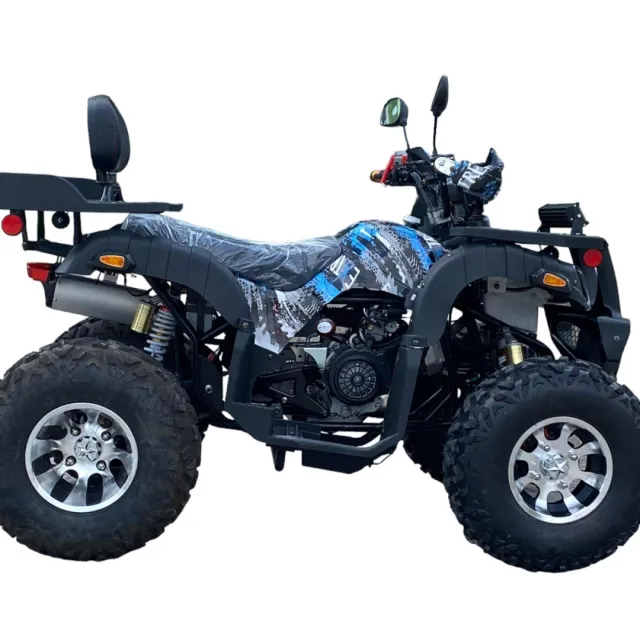 Бензиново ATV MaxMotors 200cc Grizzly PRO с LED bar - Blue Camouflage - Image 2