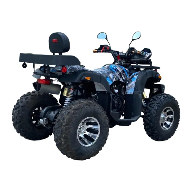Бензиново ATV MaxMotors 200cc Grizzly PRO с LED bar - Blue Camouflage - Image 3
