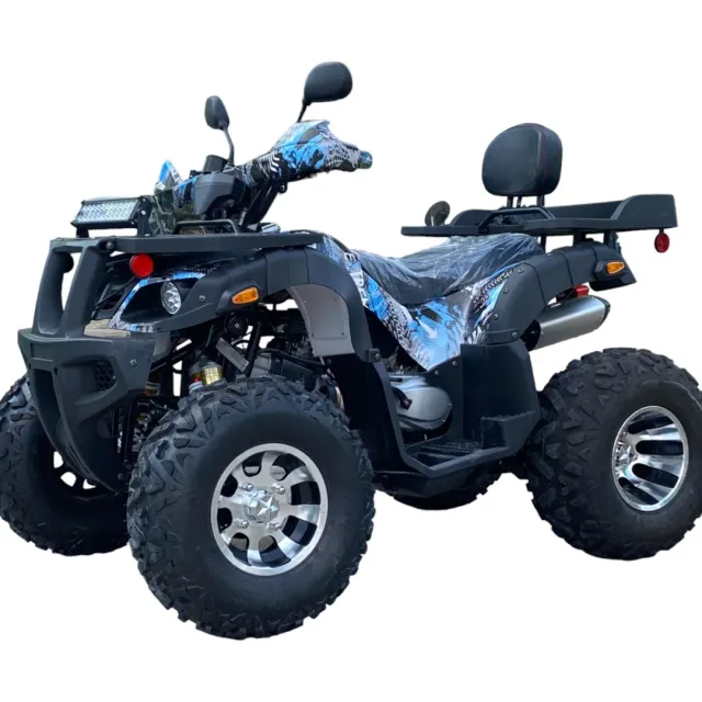 Бензиново ATV MaxMotors 200cc Grizzly PRO с LED bar - Blue Camouflage - Image 5