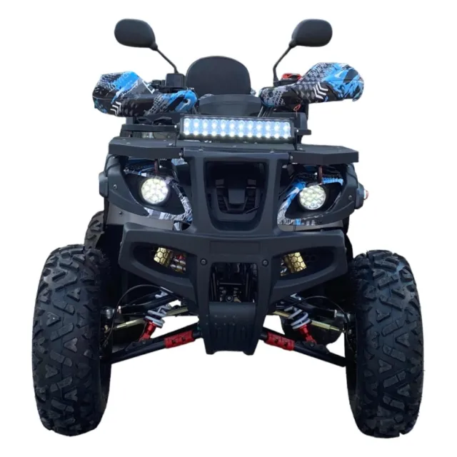 Бензиново ATV MaxMotors 200cc Grizzly PRO с LED bar - Blue Camouflage - Image 6
