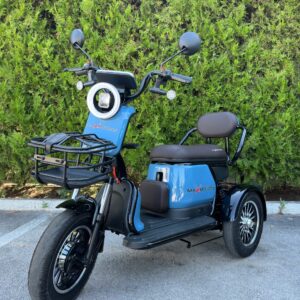 Двуместна електрическа триколка | Blue 2000W 60V - vikimax