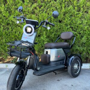 Двуместна електрическа триколка | Grey 2000W 60V - vikimax