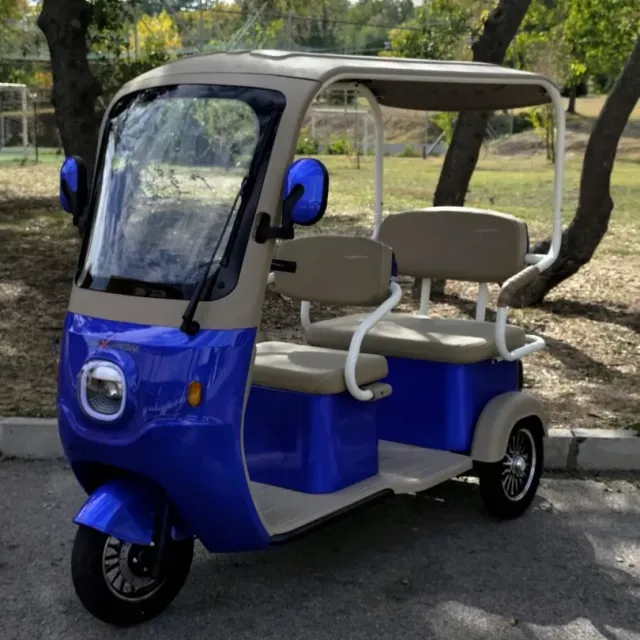 Електрическа триместна триколка MaxMotors Golf Blue 2025г