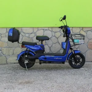 Електрически скутер двуместен MaxMotors 14″ гуми, 500W, 48V/15Ah Blue