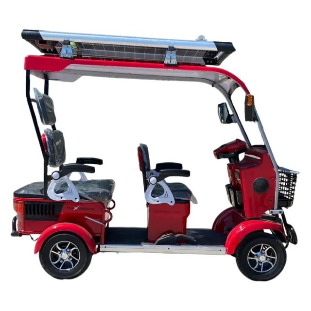 Електрическа четириколка CARGO LUX SOLAR PLUS Red 1500W/60V/20Ah соларен панел - Image 2
