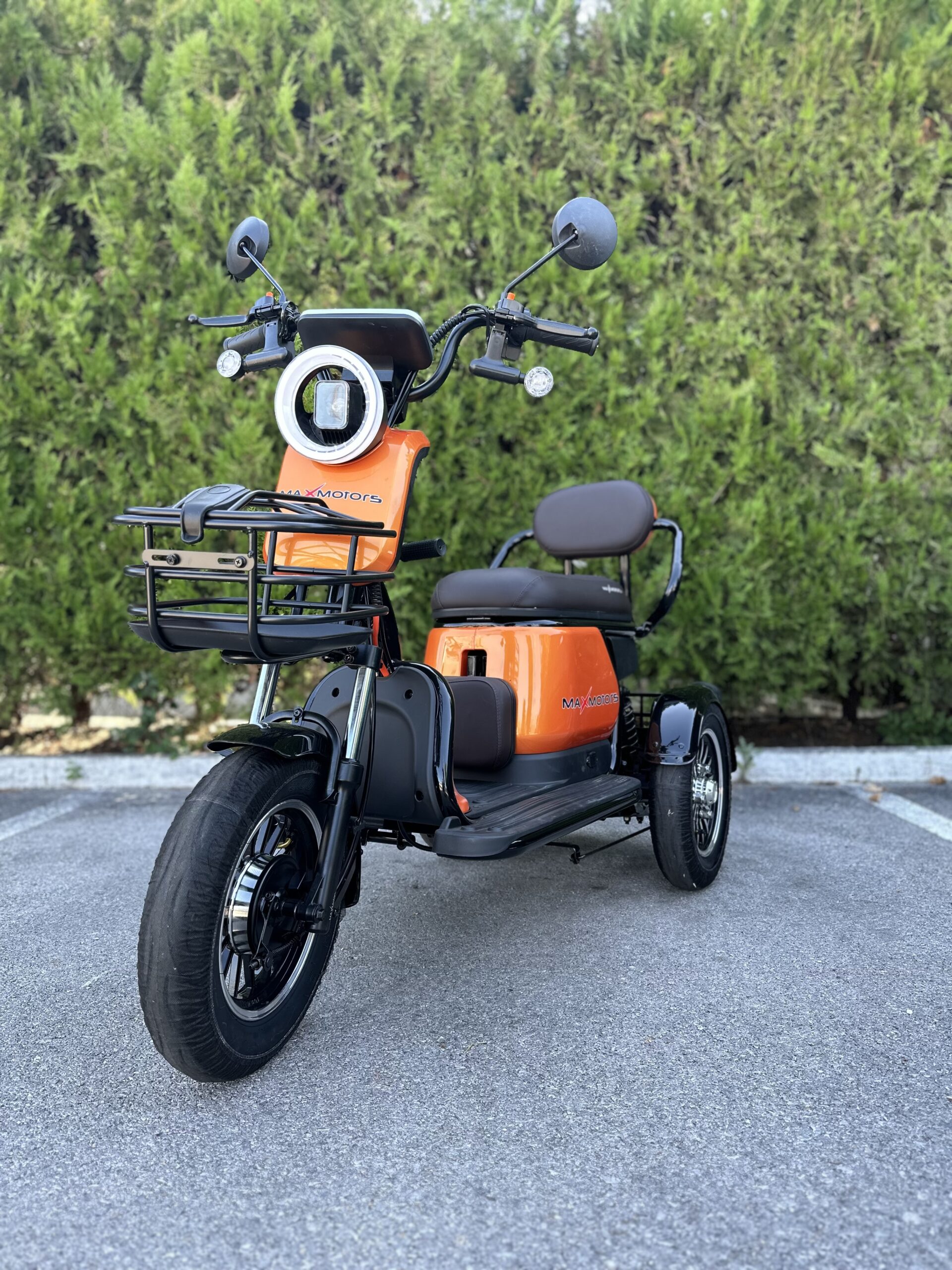 Двуместна електрическа триколка MaxMotors Grand Pudding 2000W 60V-25Ah Orange