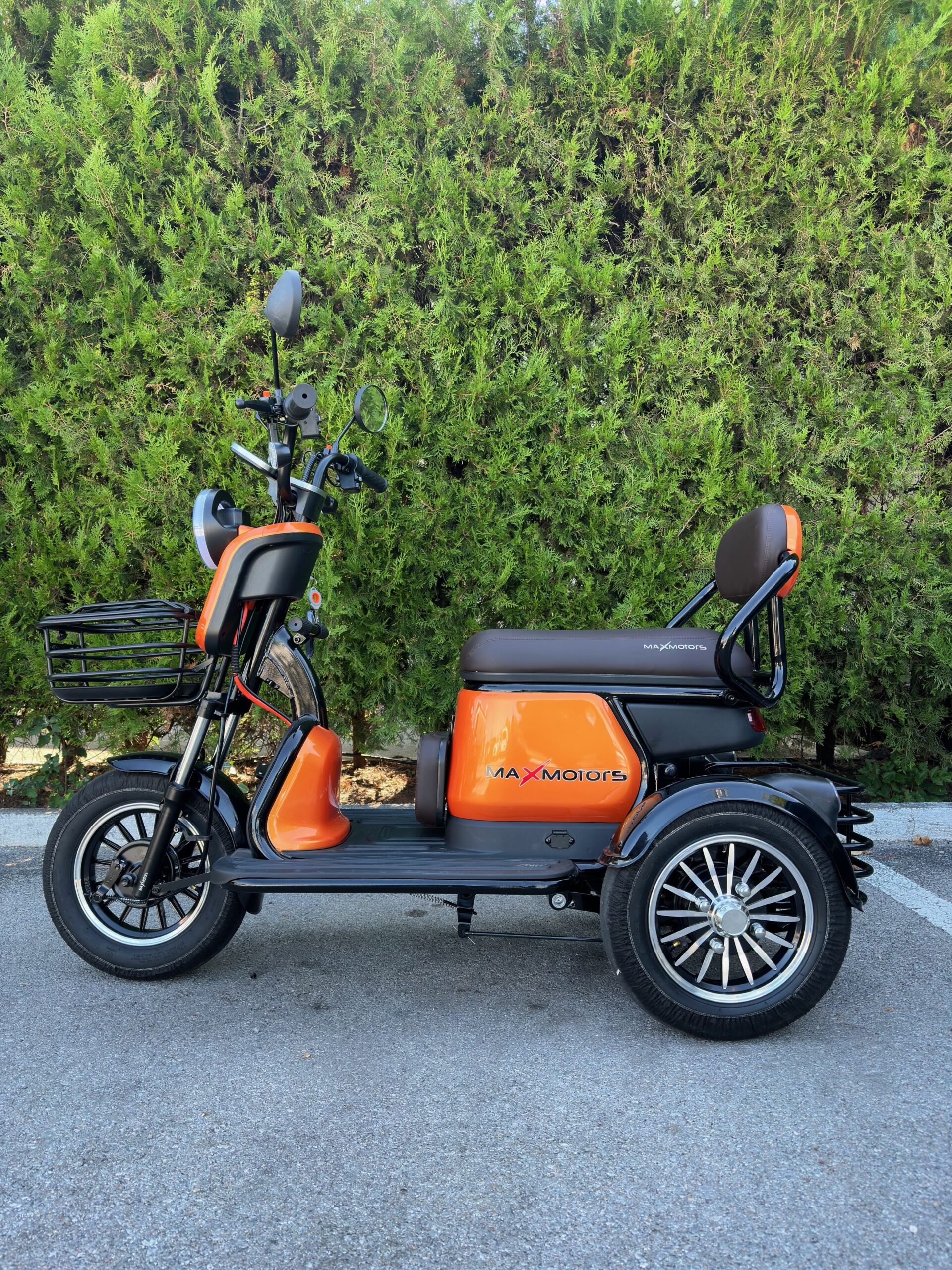 Двуместна електрическа триколка MaxMotors Grand Pudding 2000W 60V-25Ah Orange - Image 3