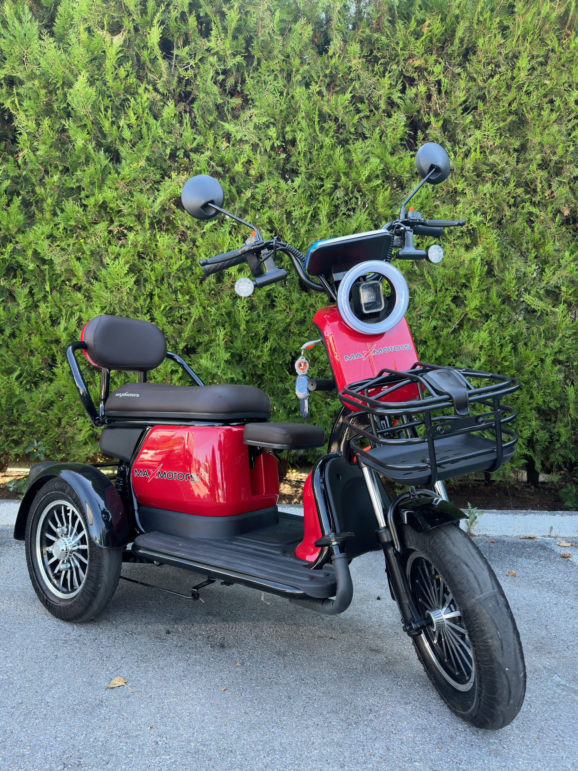 Двуместна електрическа триколка MaxMotors Grand Pudding 2000W 60V-25Ah Red - Image 2